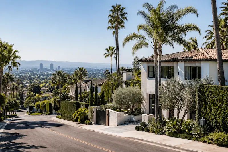 Window treatments across Beverly Hills.