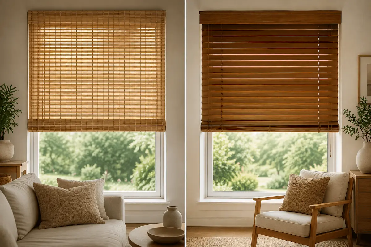 bamboo shades vs woven shades